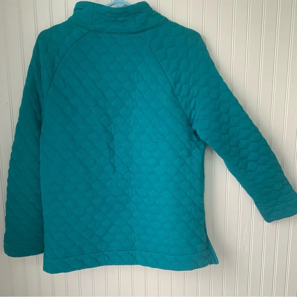 Talbots Turquoise Quilted Top (Large Petite) - Picture 9 of 9